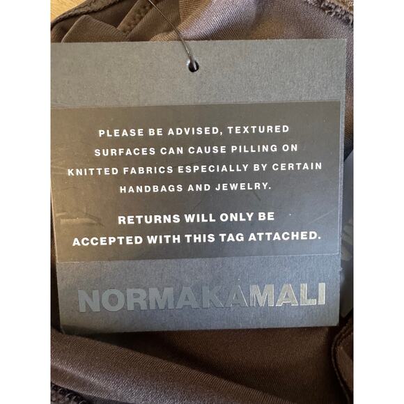 New Norma Kamali Women's Chocolate Stunning Cayla Bodysuit Size Small /36 - Picture 9 of 10